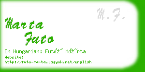 marta futo business card